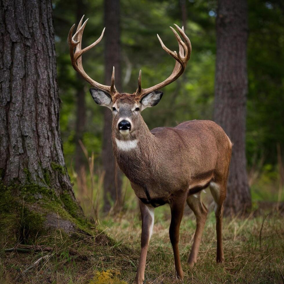 wild forest deer photo