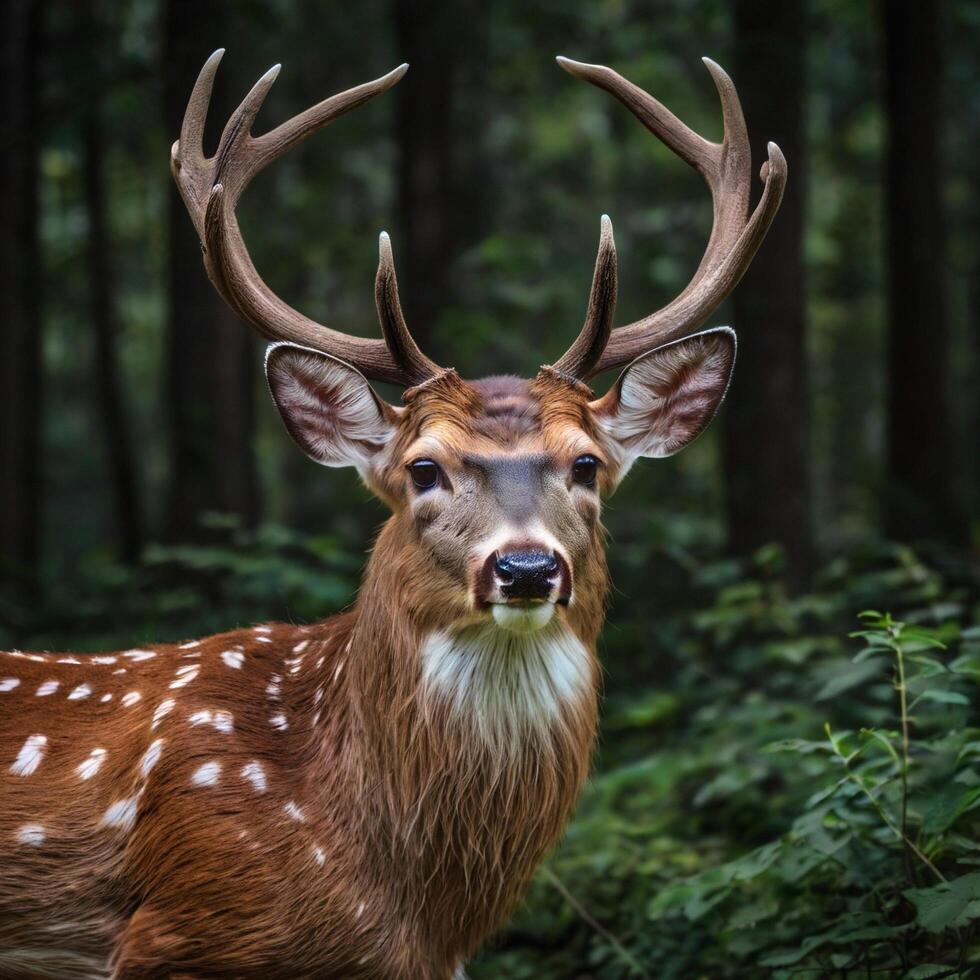 wild forest deer photo