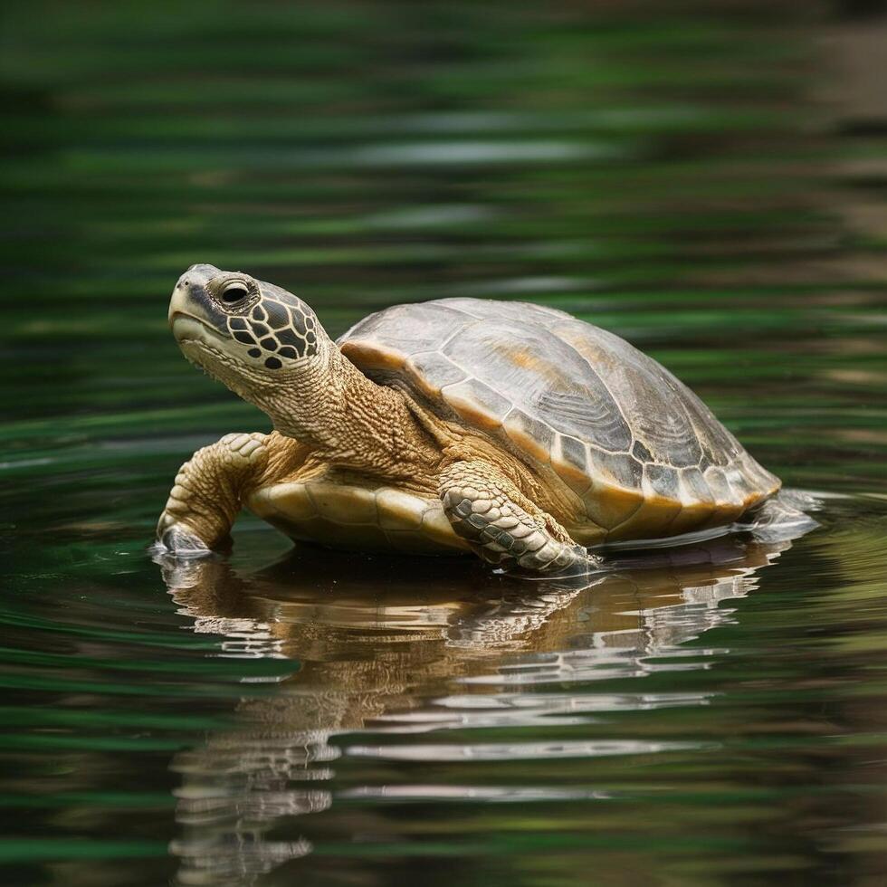 turtle on the water photo