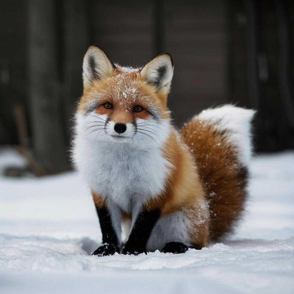 cute white polar fox photo