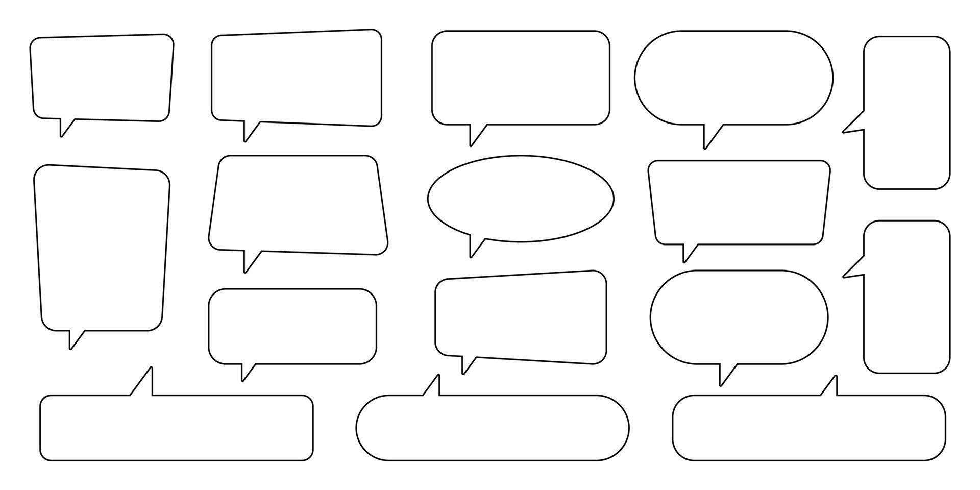 Speech bubble, speech balloon, chat bubble line art icon for apps and websites. vector