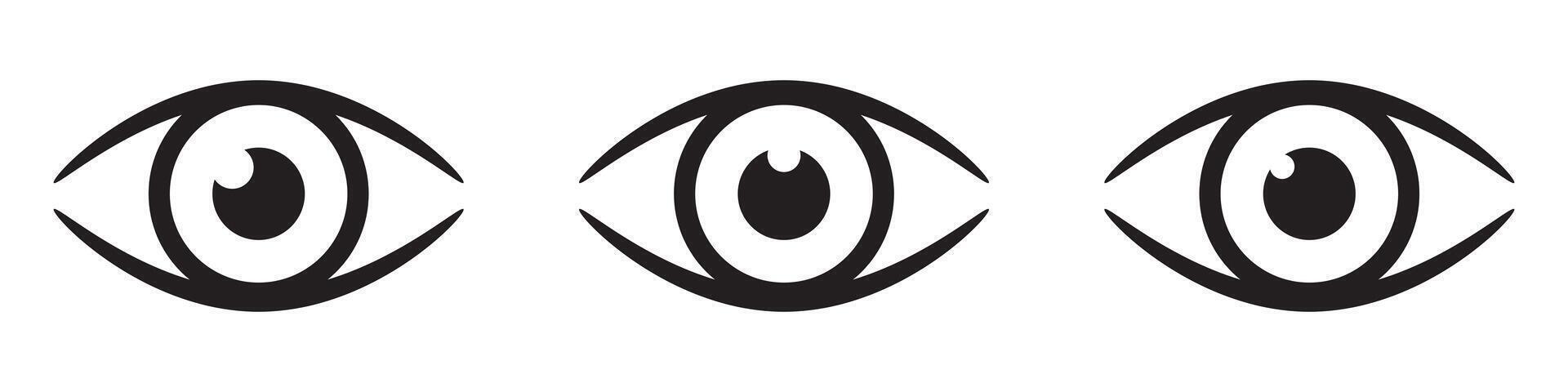 Eye icon, eyeball icon vector