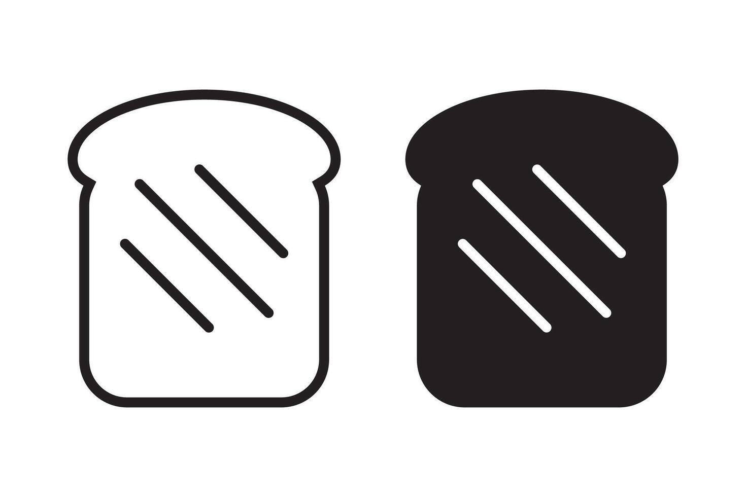Bread slices icon. vector