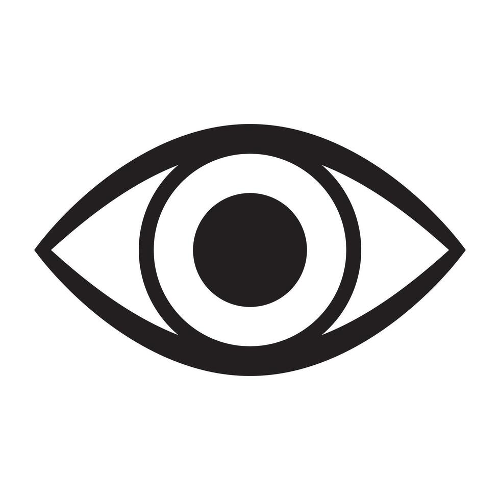 Eye icon, eyeball icon vector