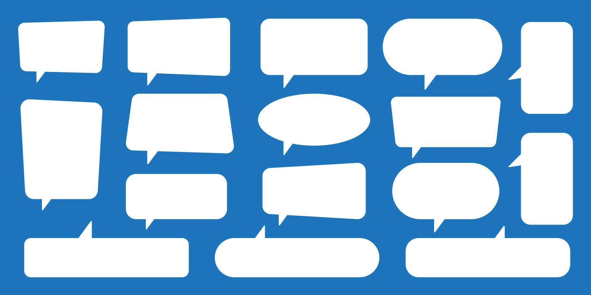 Set of speech bubbles. Speak bubble text, cartoon chatting box, message box. Blank empty speech bubbles. vector