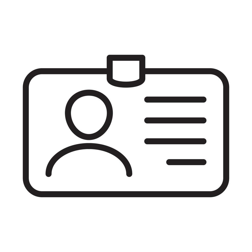 ID Card icon collection. Employee clerk card, driver license, Identification card, staff identification card symbol. Design for website and mobile app. vector