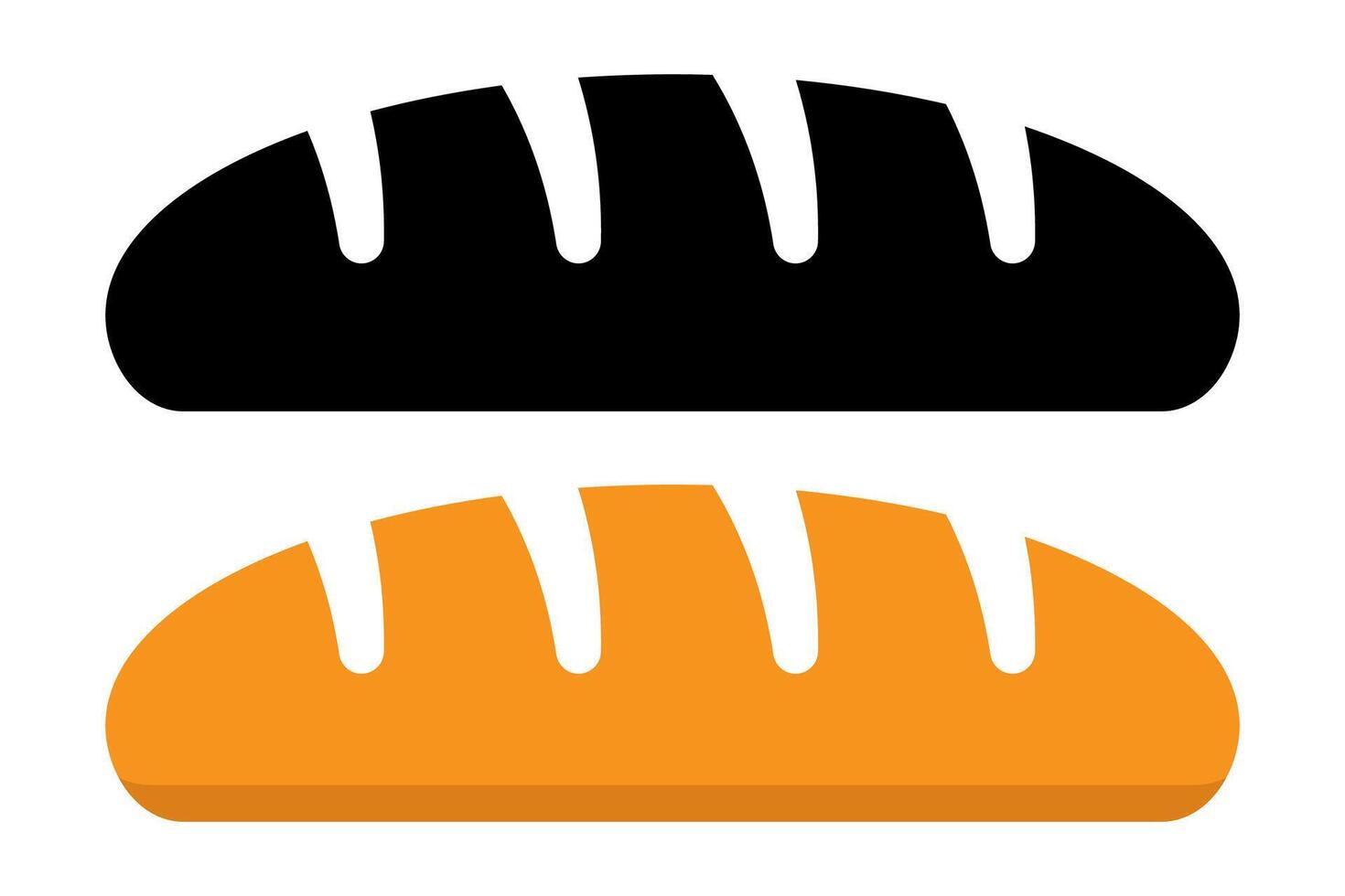 Bread icon, bread loaf flat icon. vector