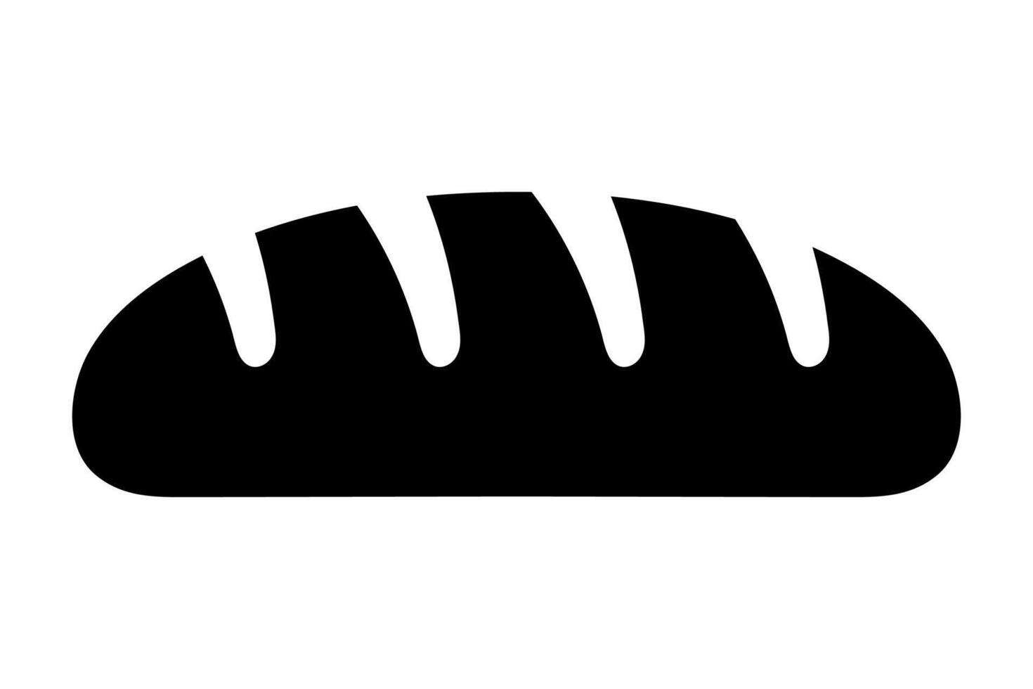 Bread icon, bread loaf flat icon. vector