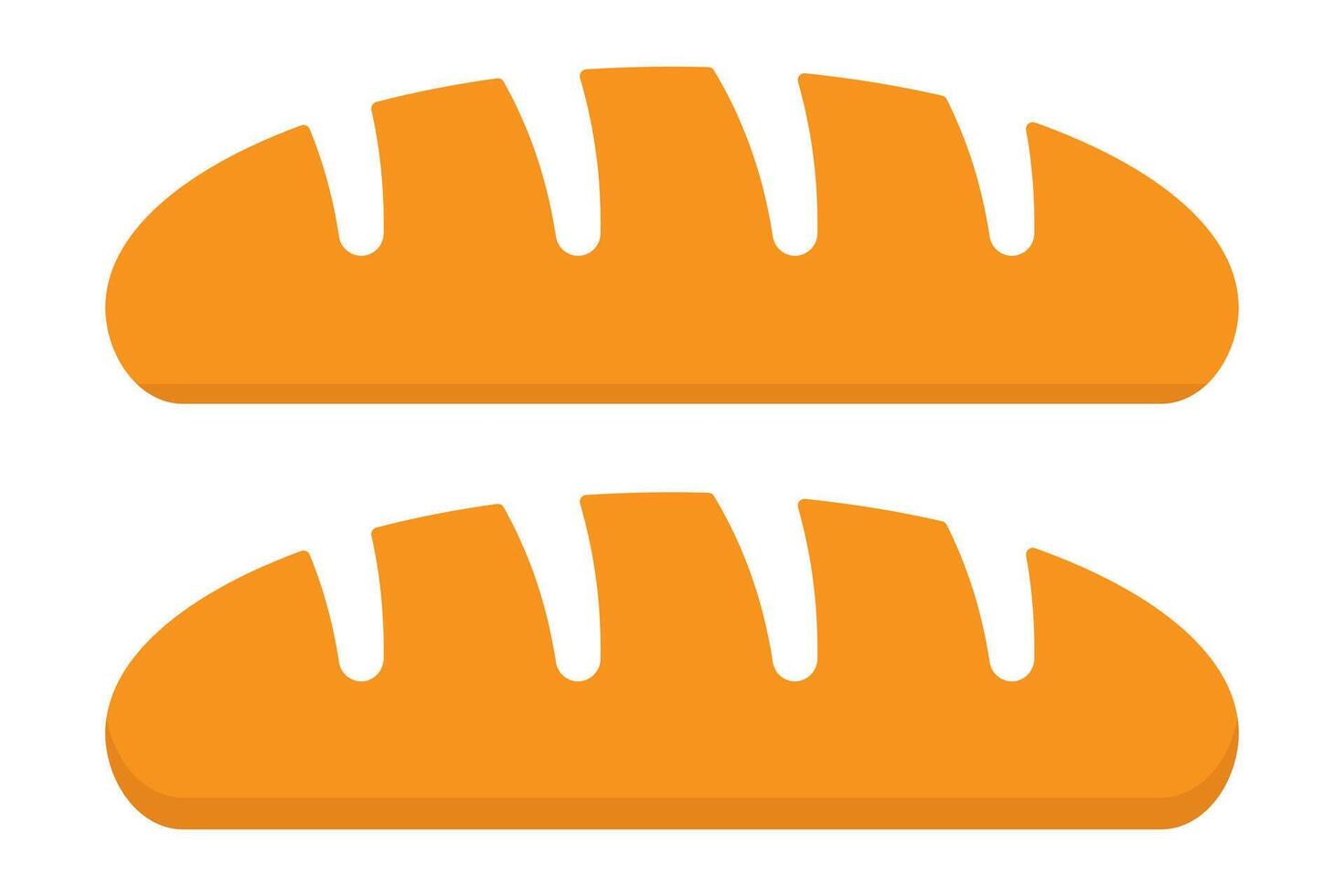 Bread icon, bread loaf flat icon. vector