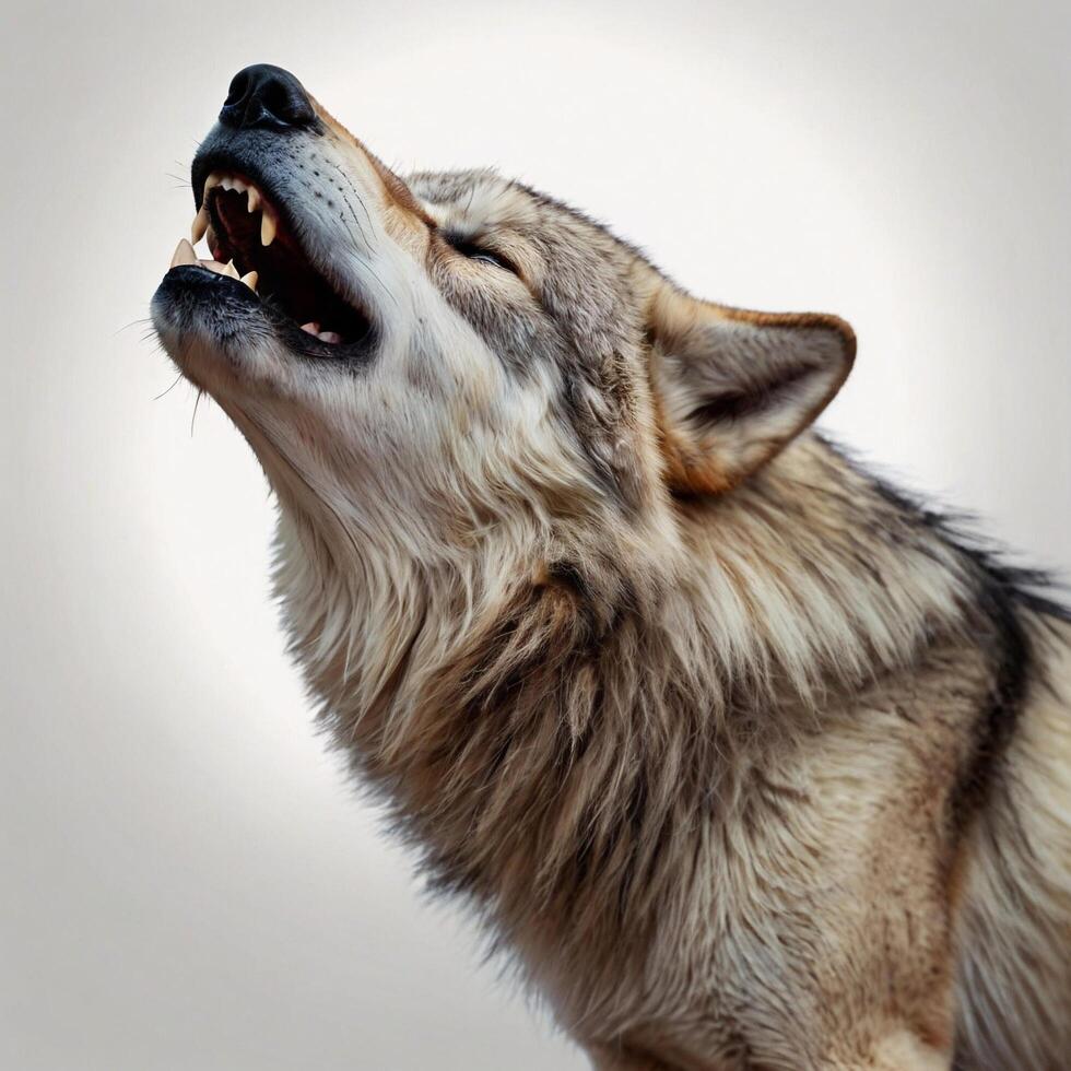 mítico lobo cara foto