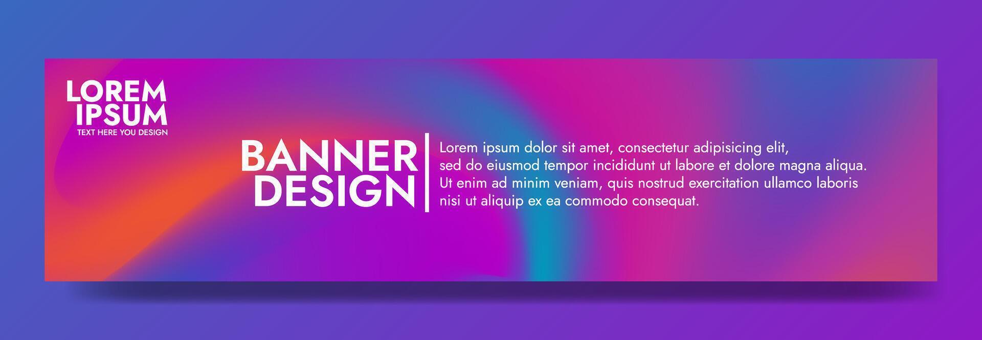 Gradient blurred banner in shades of purple blue. Ideal for web banners, social media posts, or any design project that requires a calming backdrop vector