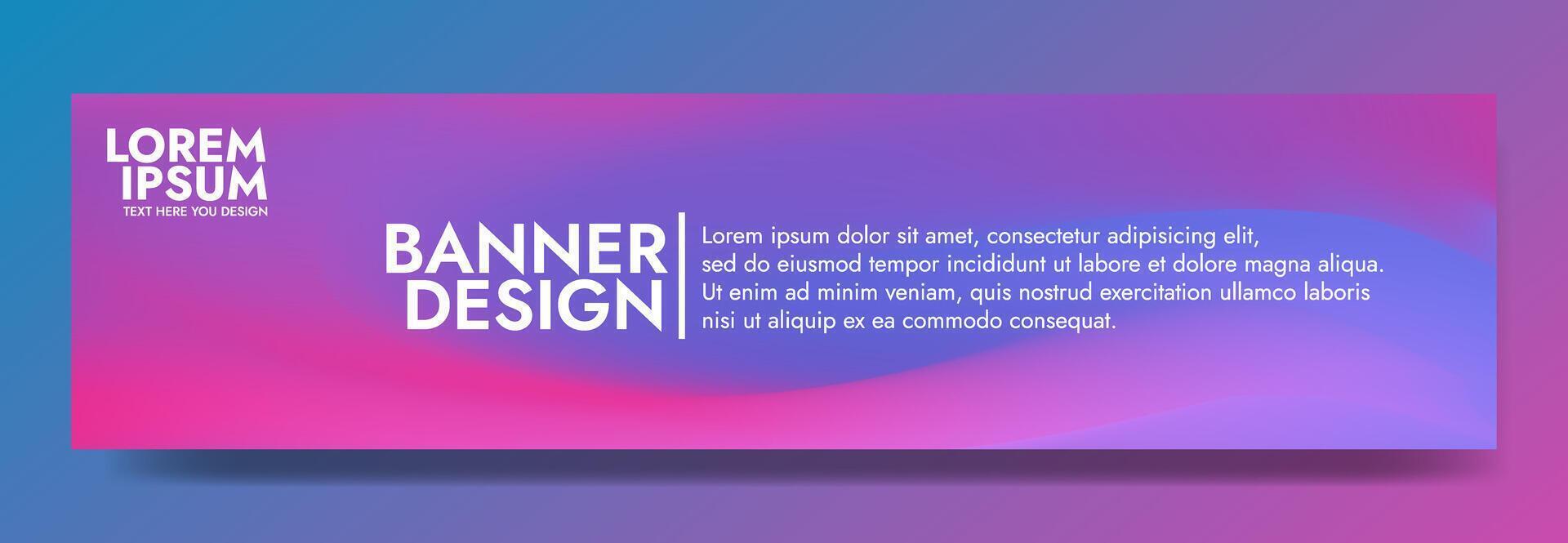 Gradient blurred banner in shades of purple blue. Ideal for web banners, social media posts, or any design project that requires a calming backdrop vector