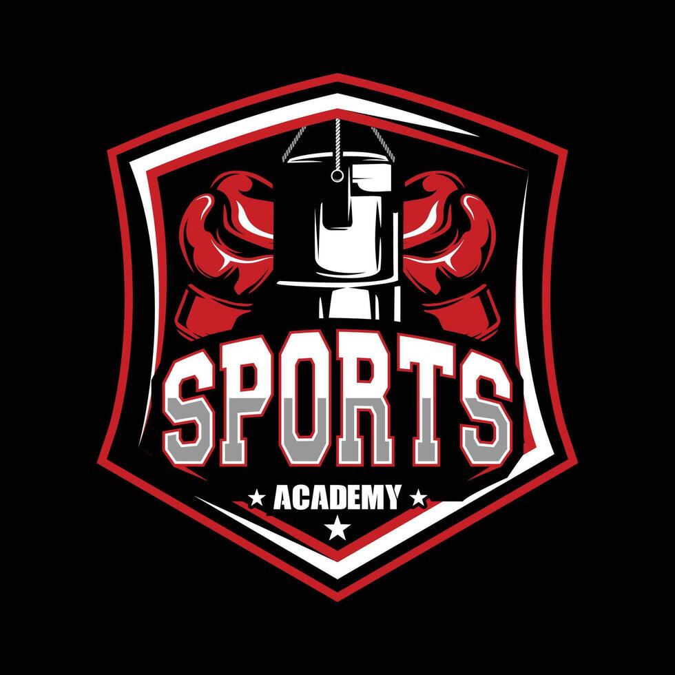 Kick Boxing and Boxing Logo Design Illustration vector
