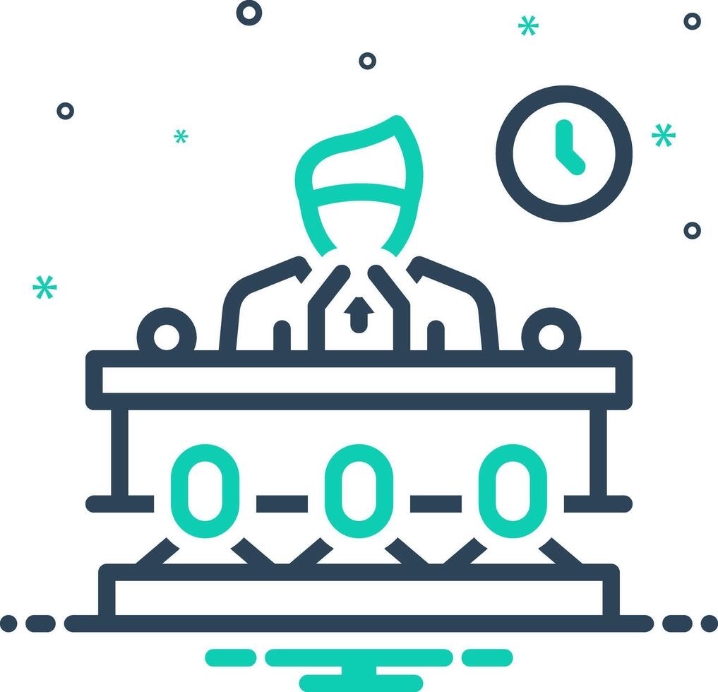 Mix icon for public speaking vector