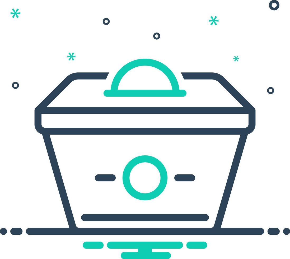 Mix icon for donation box vector