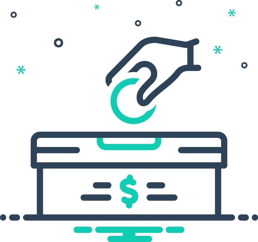 Mix icon for donate vector