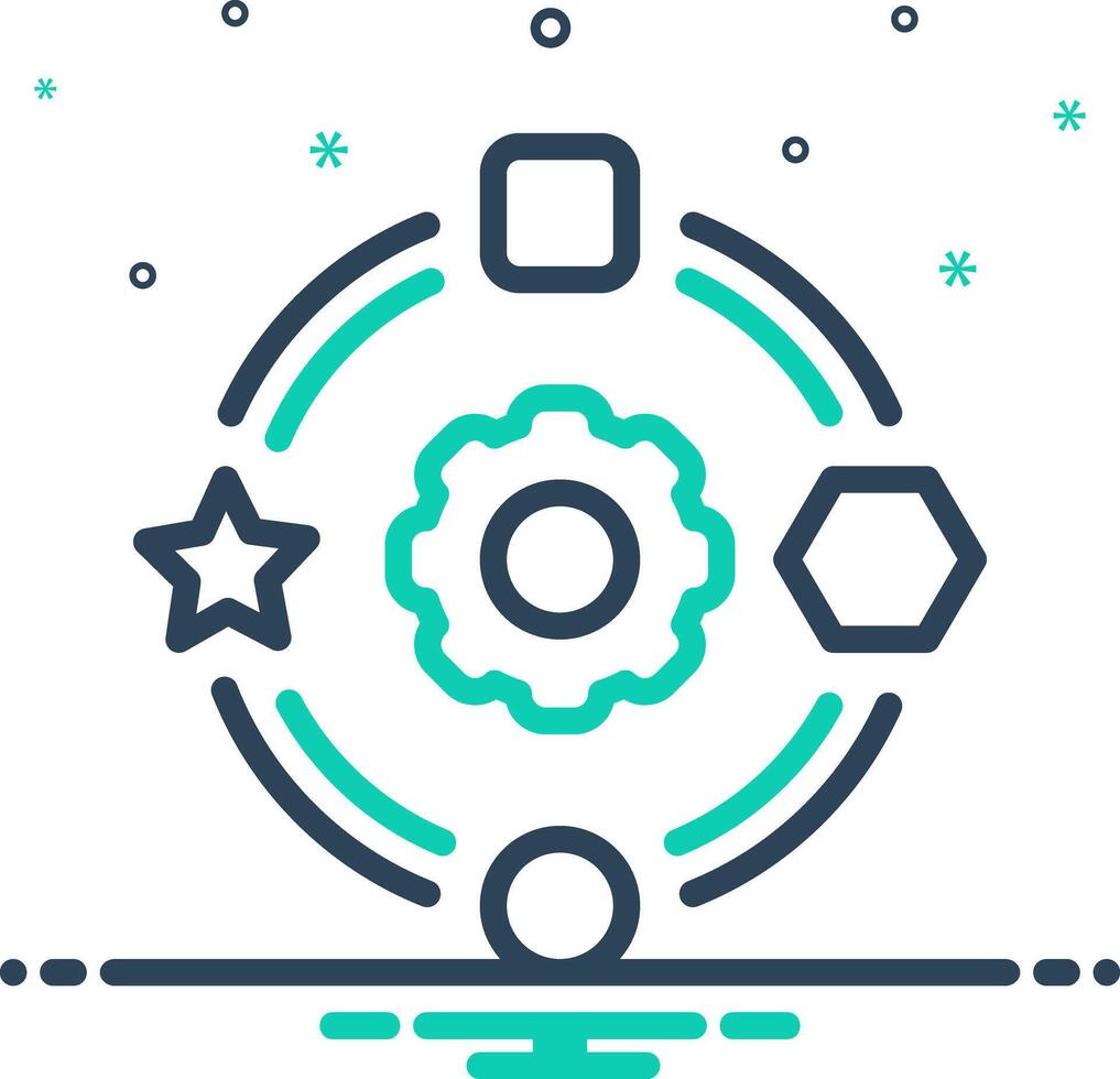 Mix icon for adaptability vector