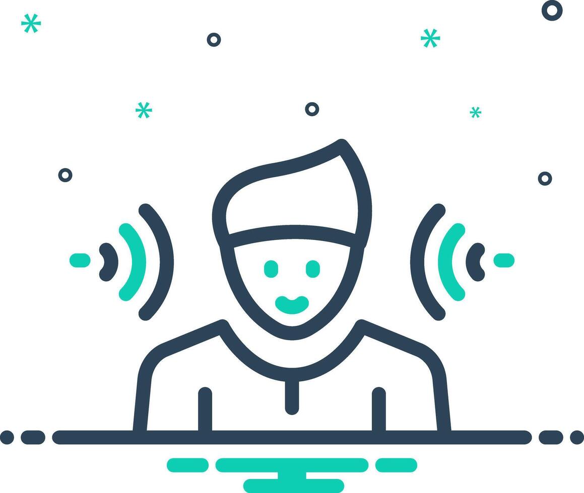 Mix icon for active listening vector