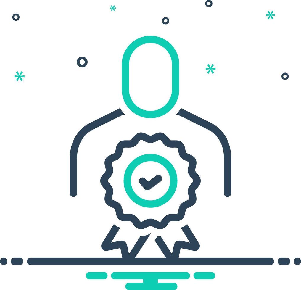 Mix icon for credibility vector