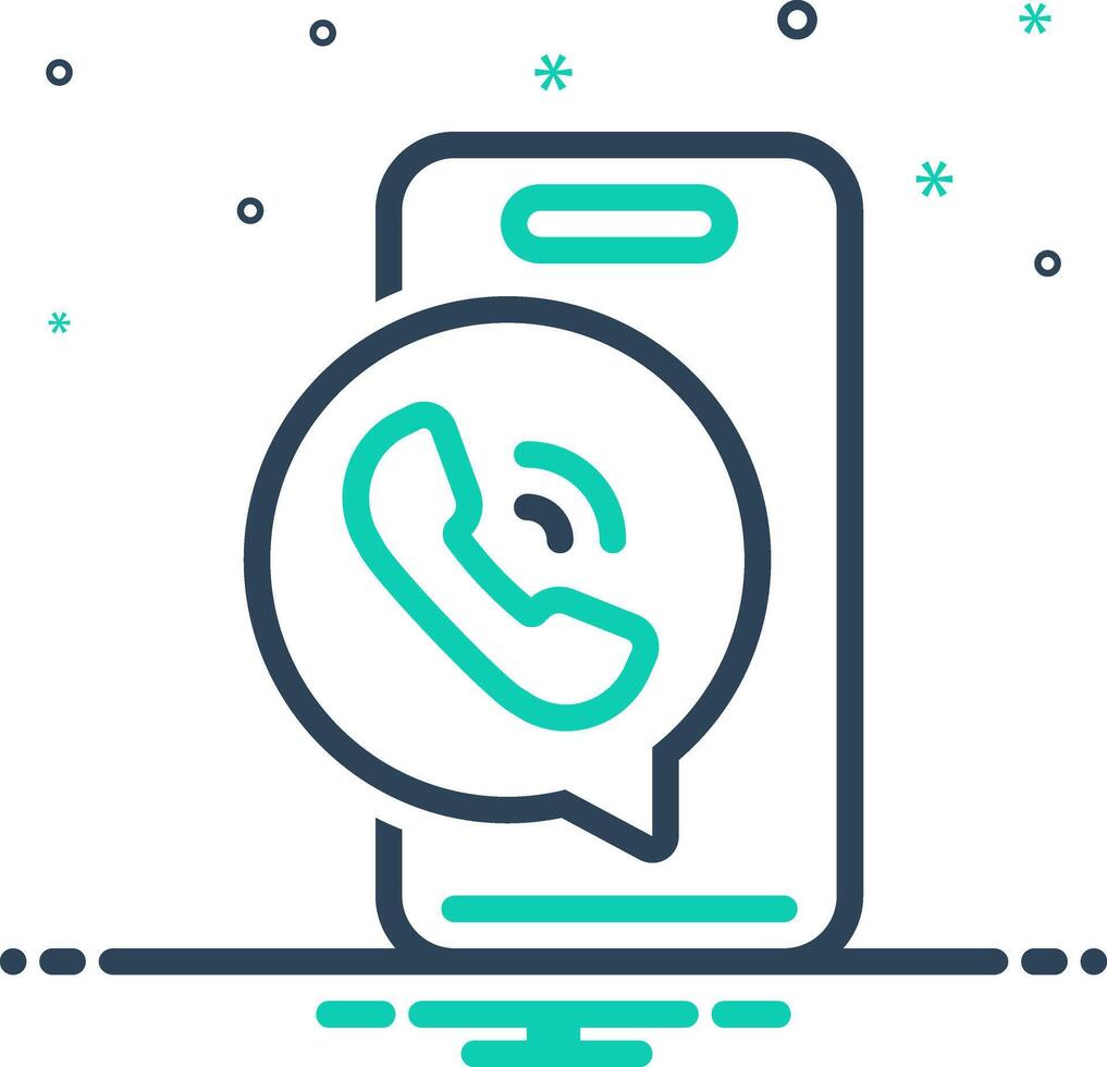 Mix icon for calling vector