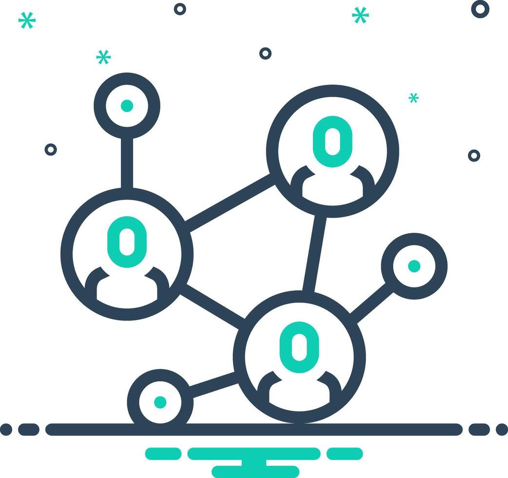 Mix icon for connection vector