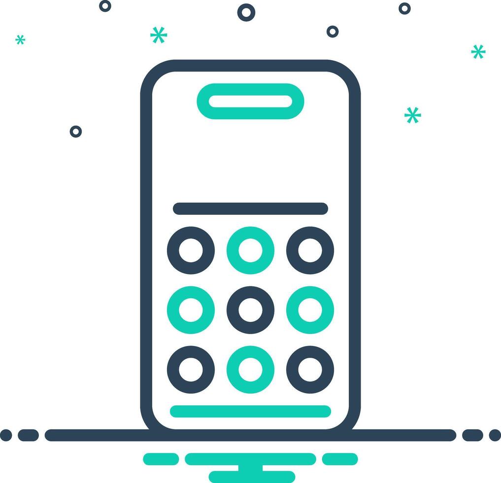 Mix icon for dial vector