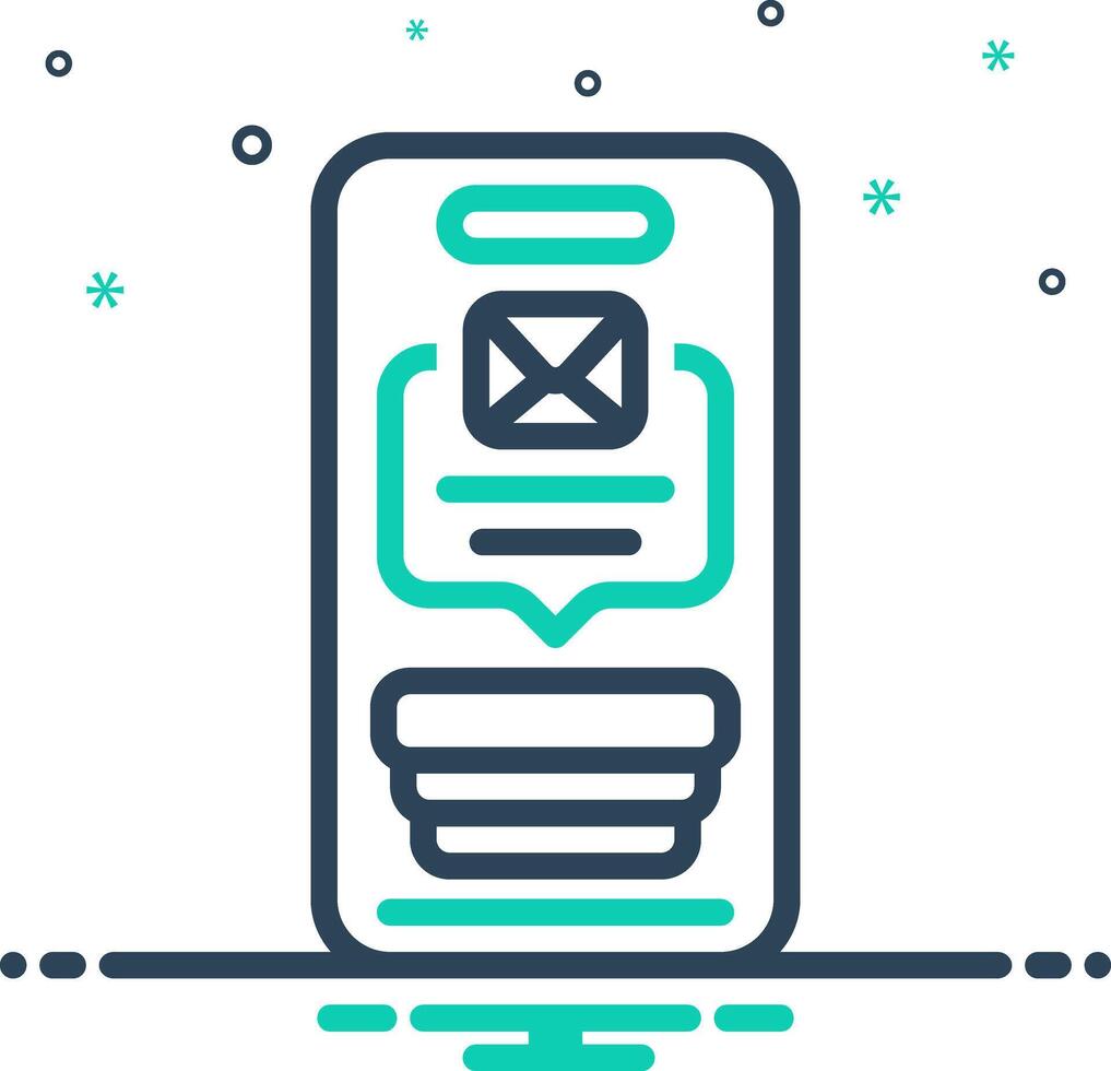 Mix icon for message vector