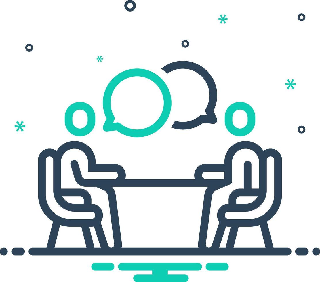 Mix icon for communication vector