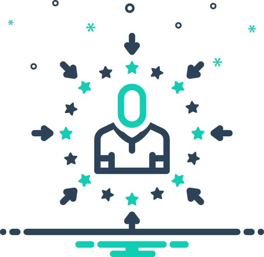Mix icon for self promotion vector
