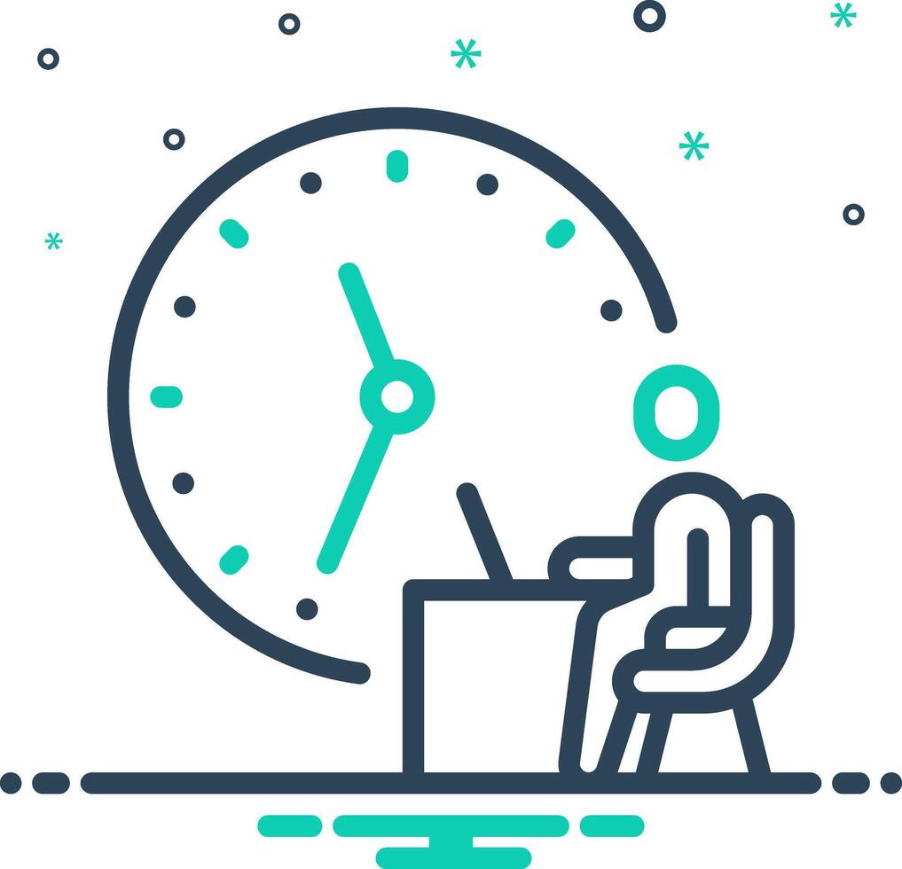 Mix icon for punctuality vector