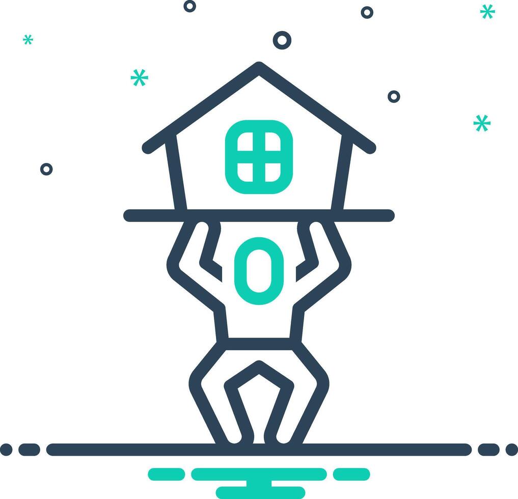 Mix icon for responsibility vector
