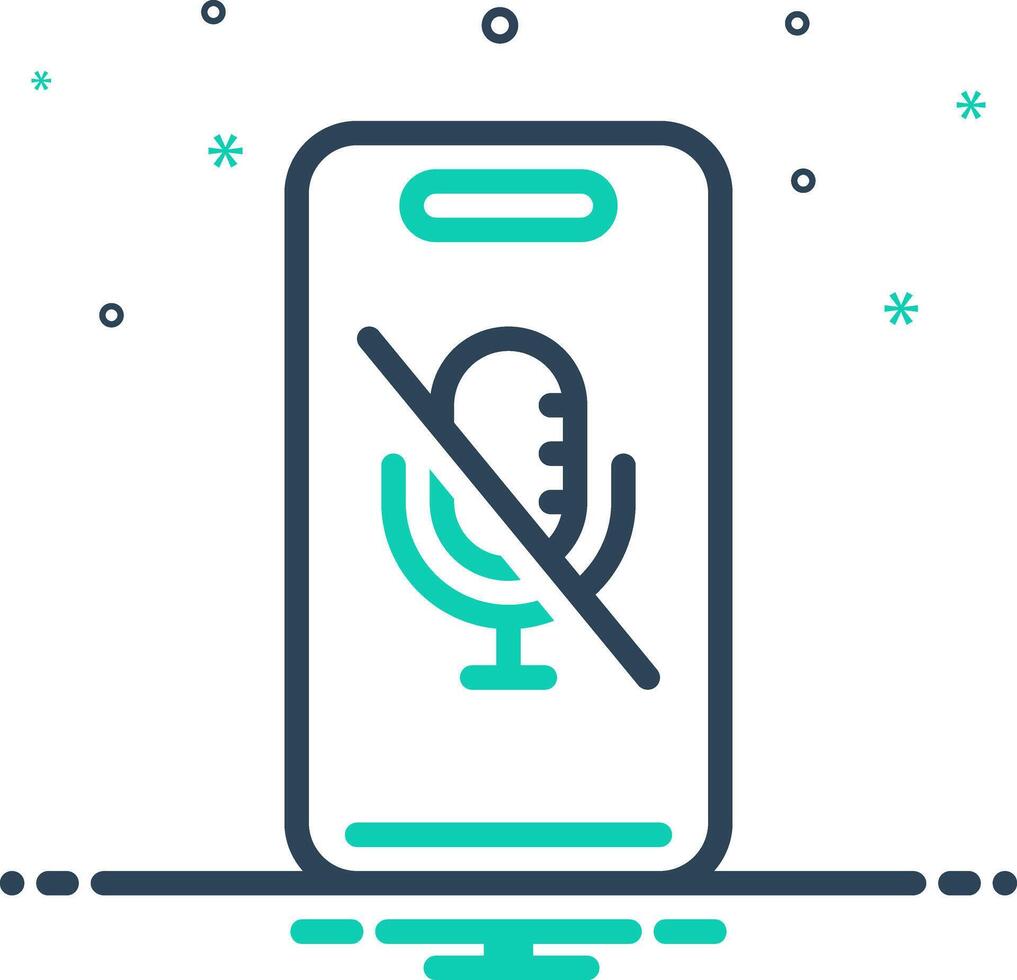 Mix icon for no sound vector