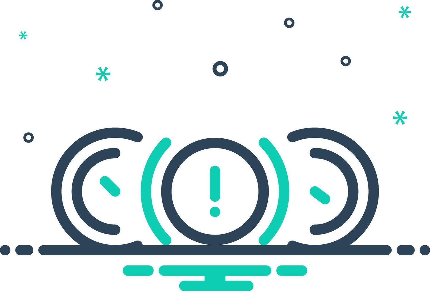 Mix icon for brake warning vector