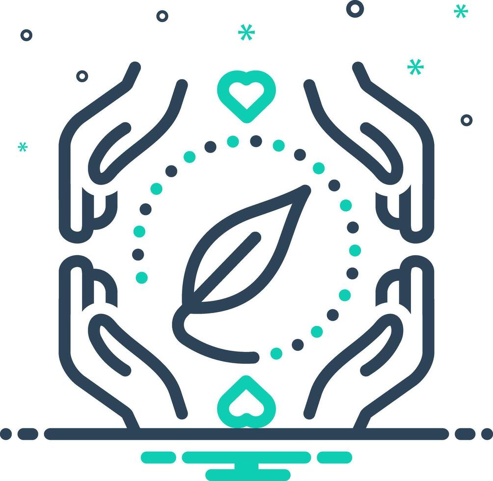 Mix icon for volunteers vector