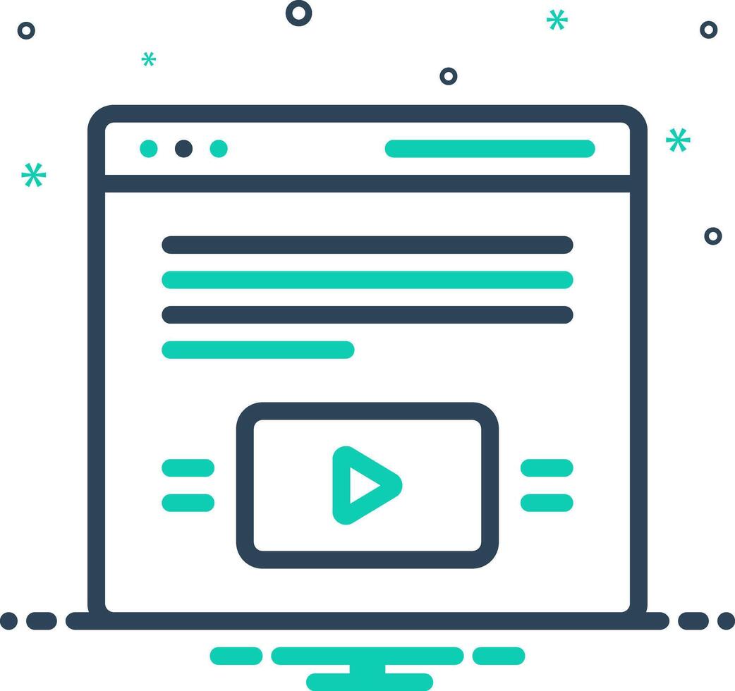 Mix icon for vlog review content vector