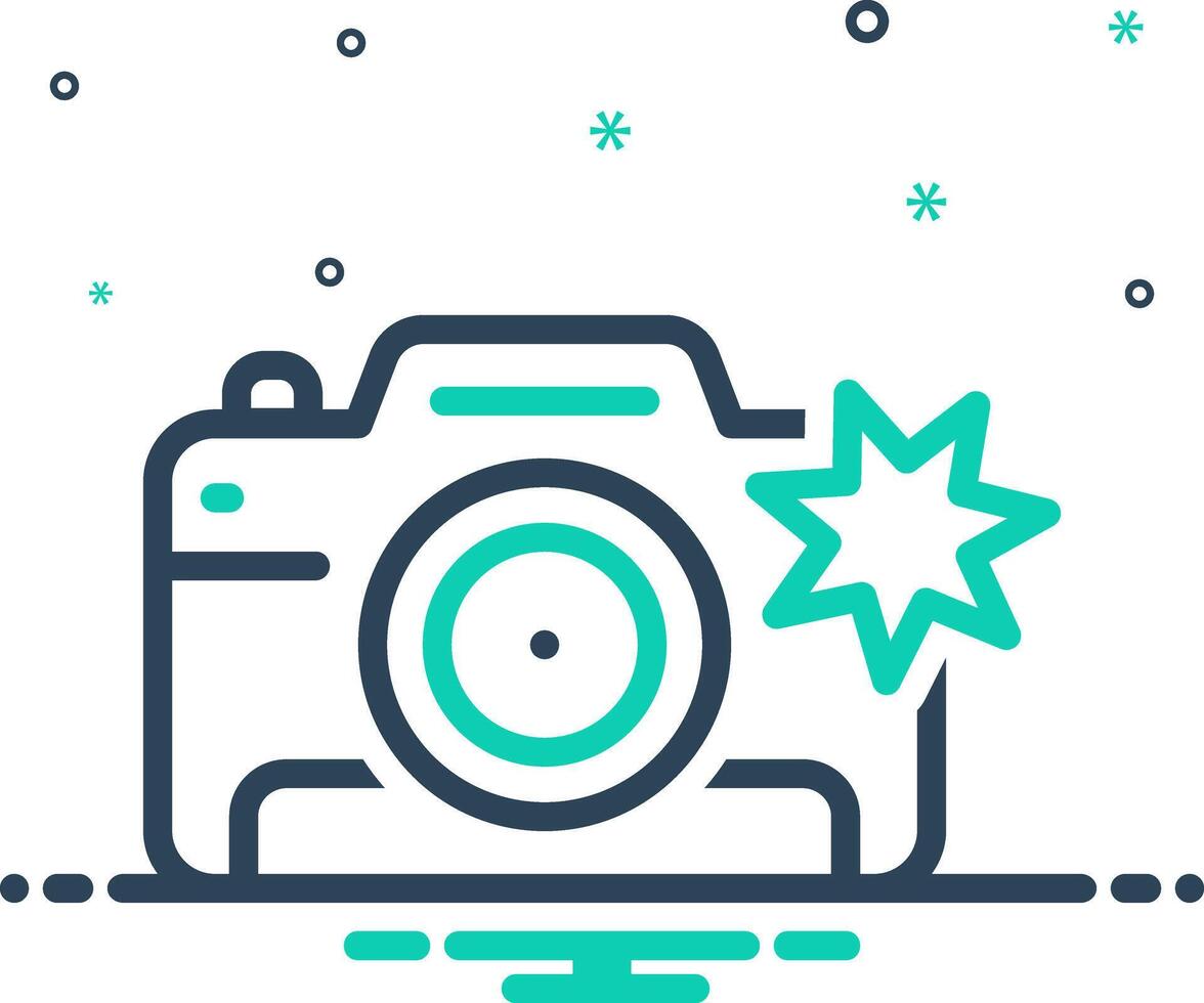 Mix icon for camera flash vector
