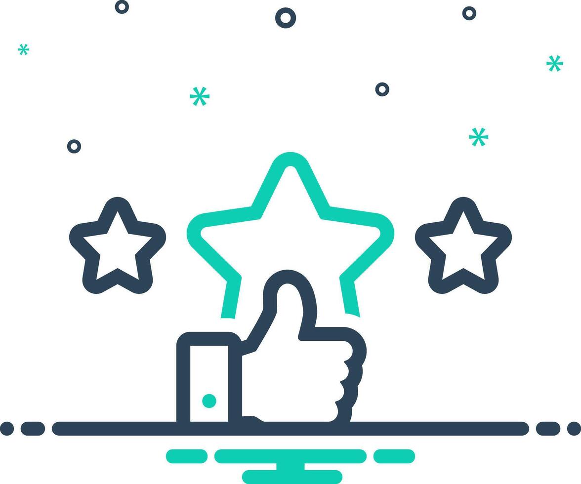 Mix icon for recommend vector