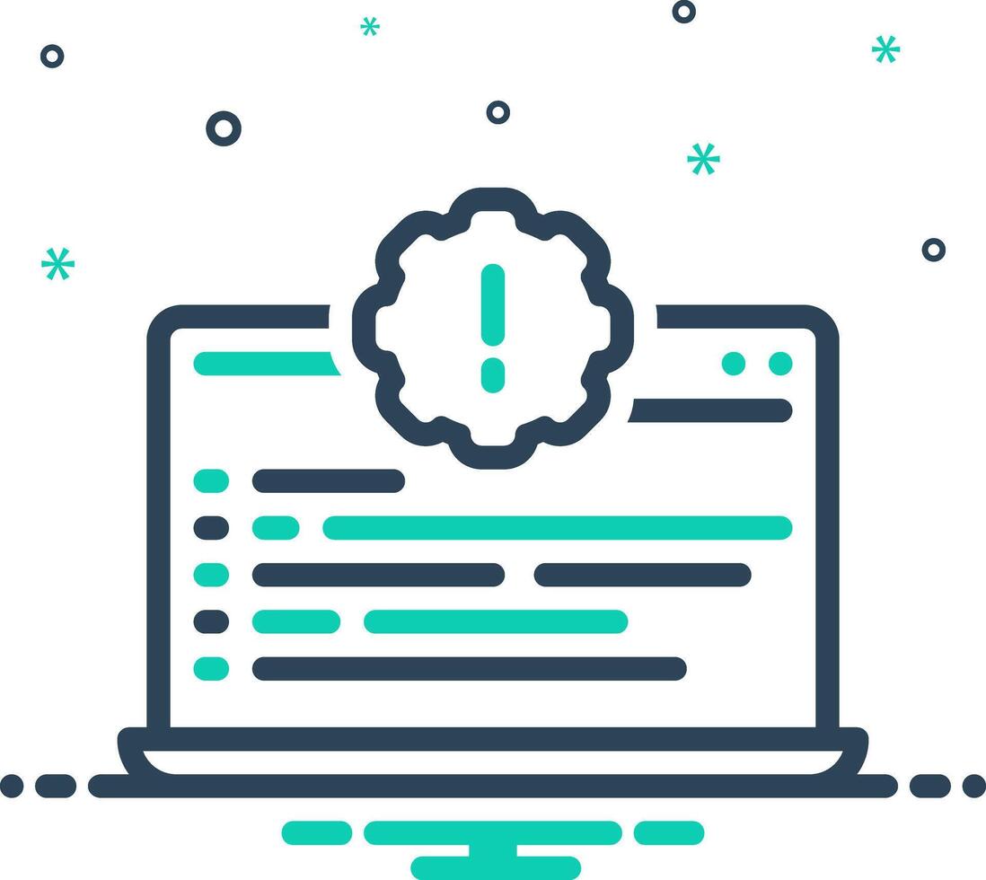 Mix icon for code issue vector