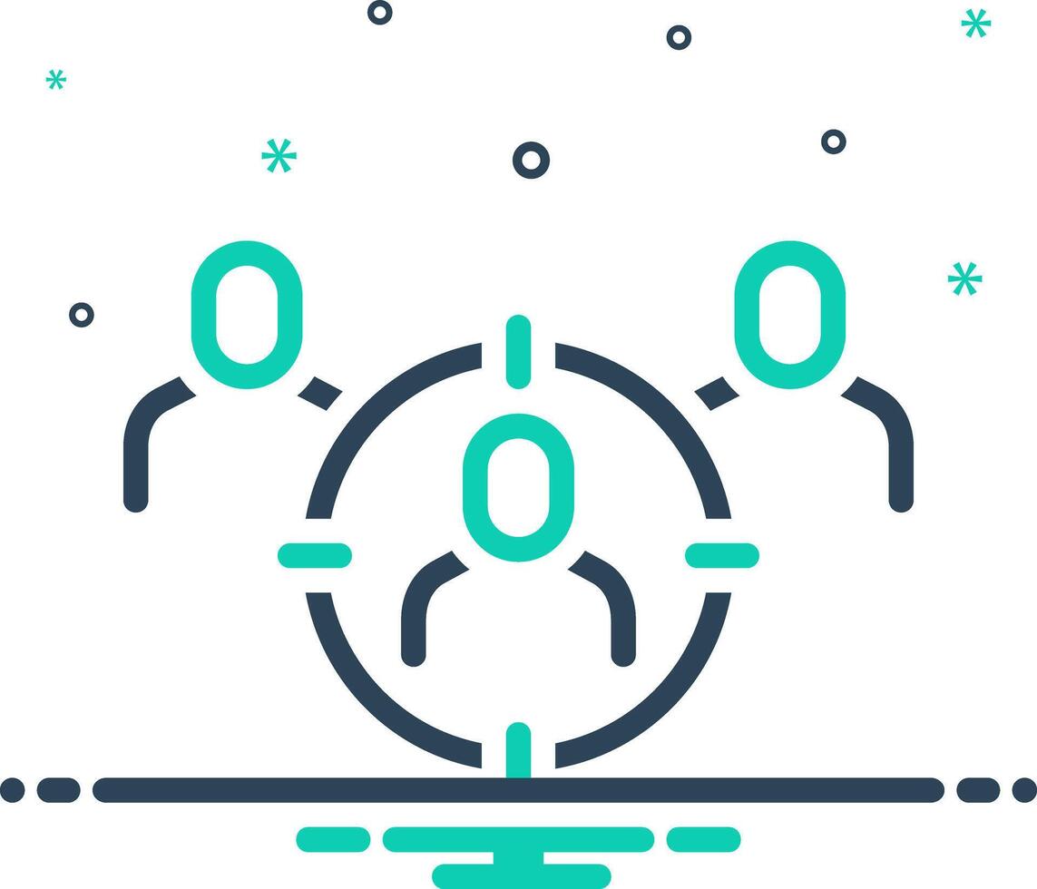 Mix icon for target audience vector