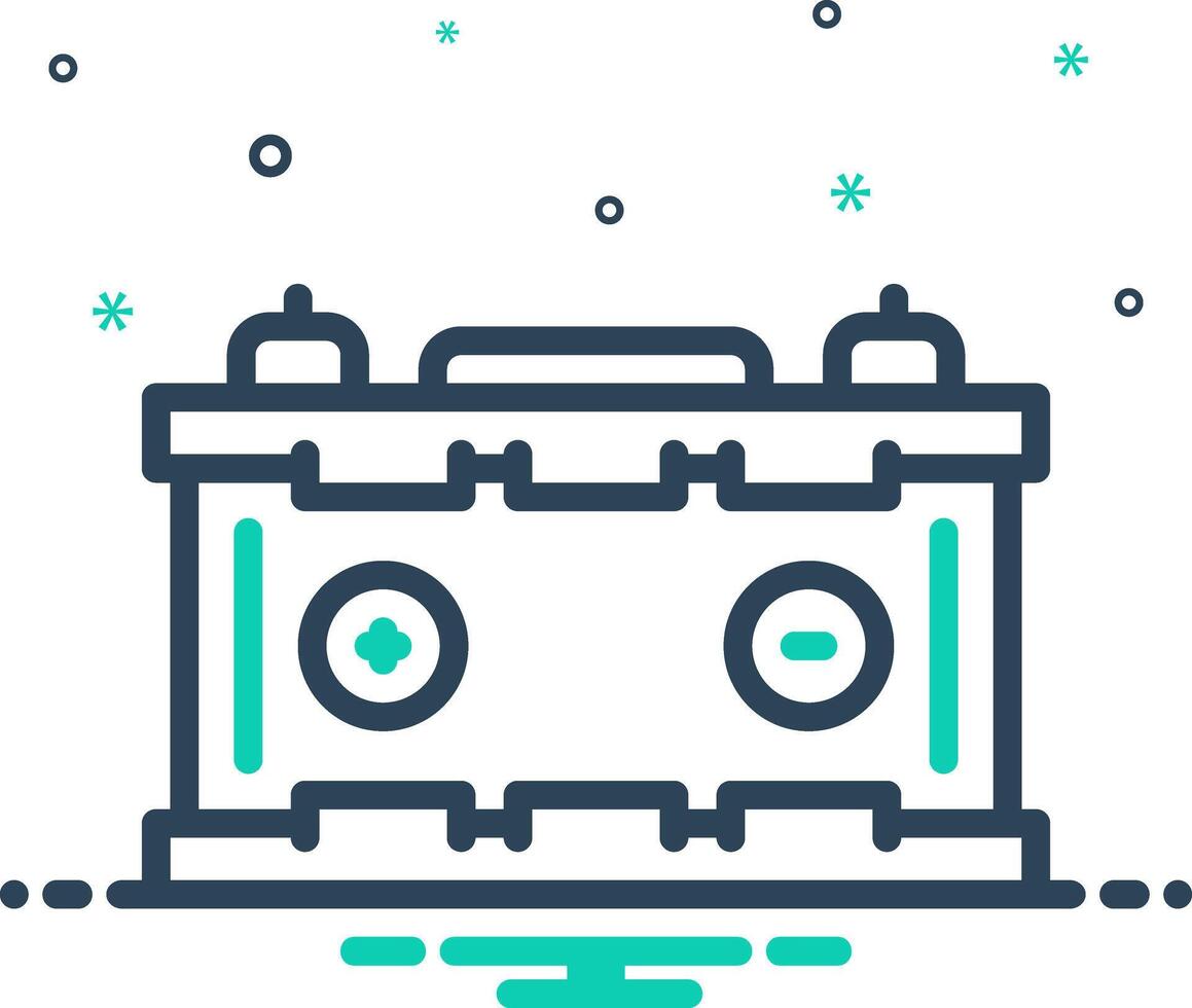 Mix icon for battery vector