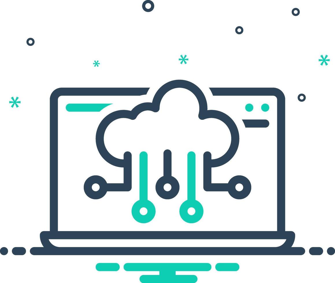 Mix icon for cloud computing vector