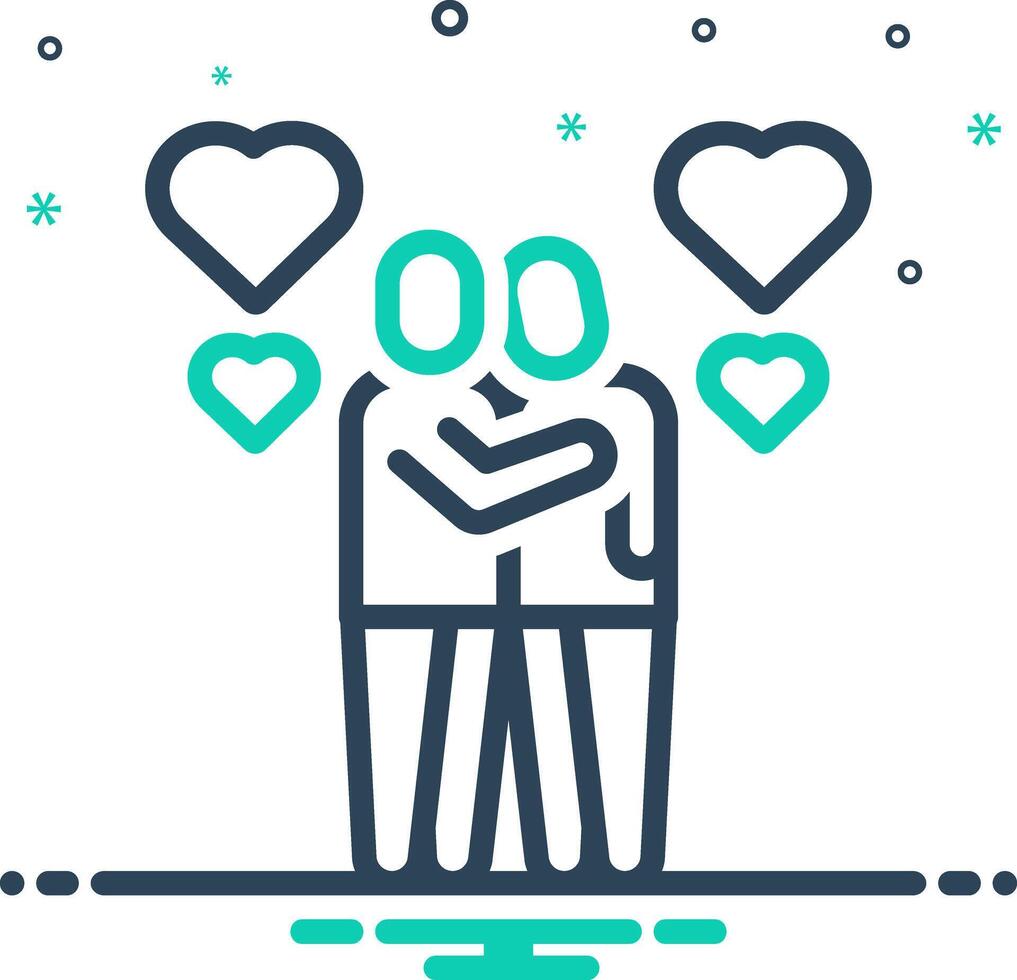 Mix icon for empathy vector
