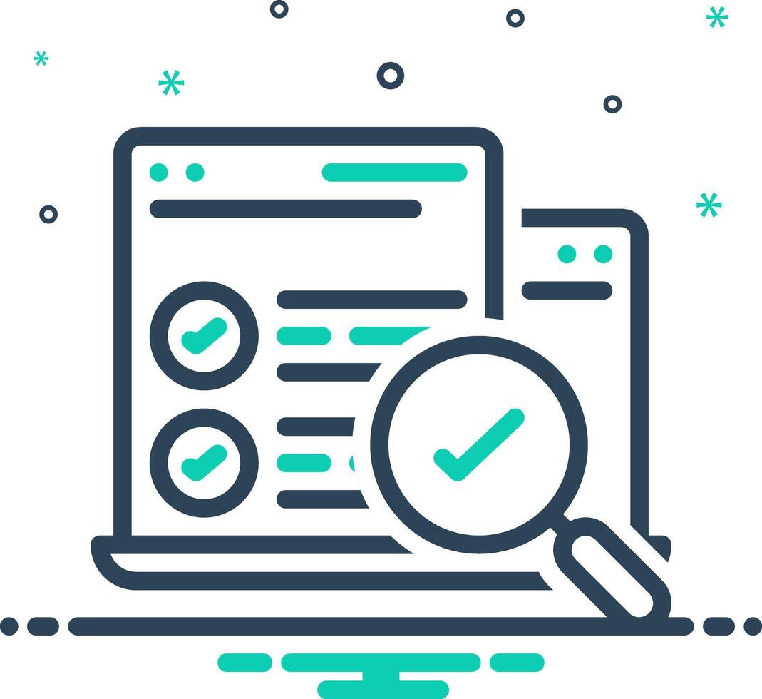 Mix icon for testing vector