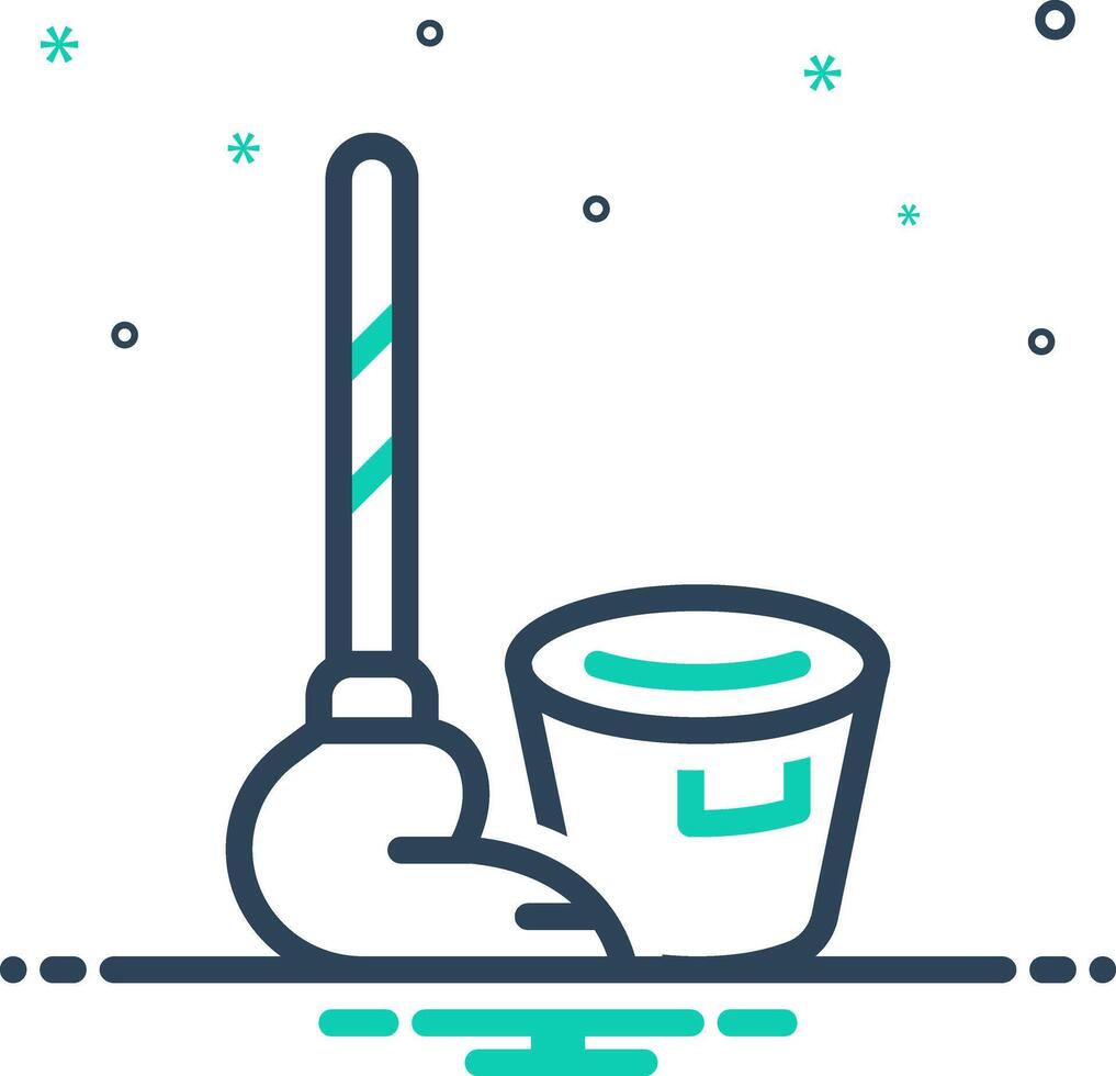 Mix icon for mop vector