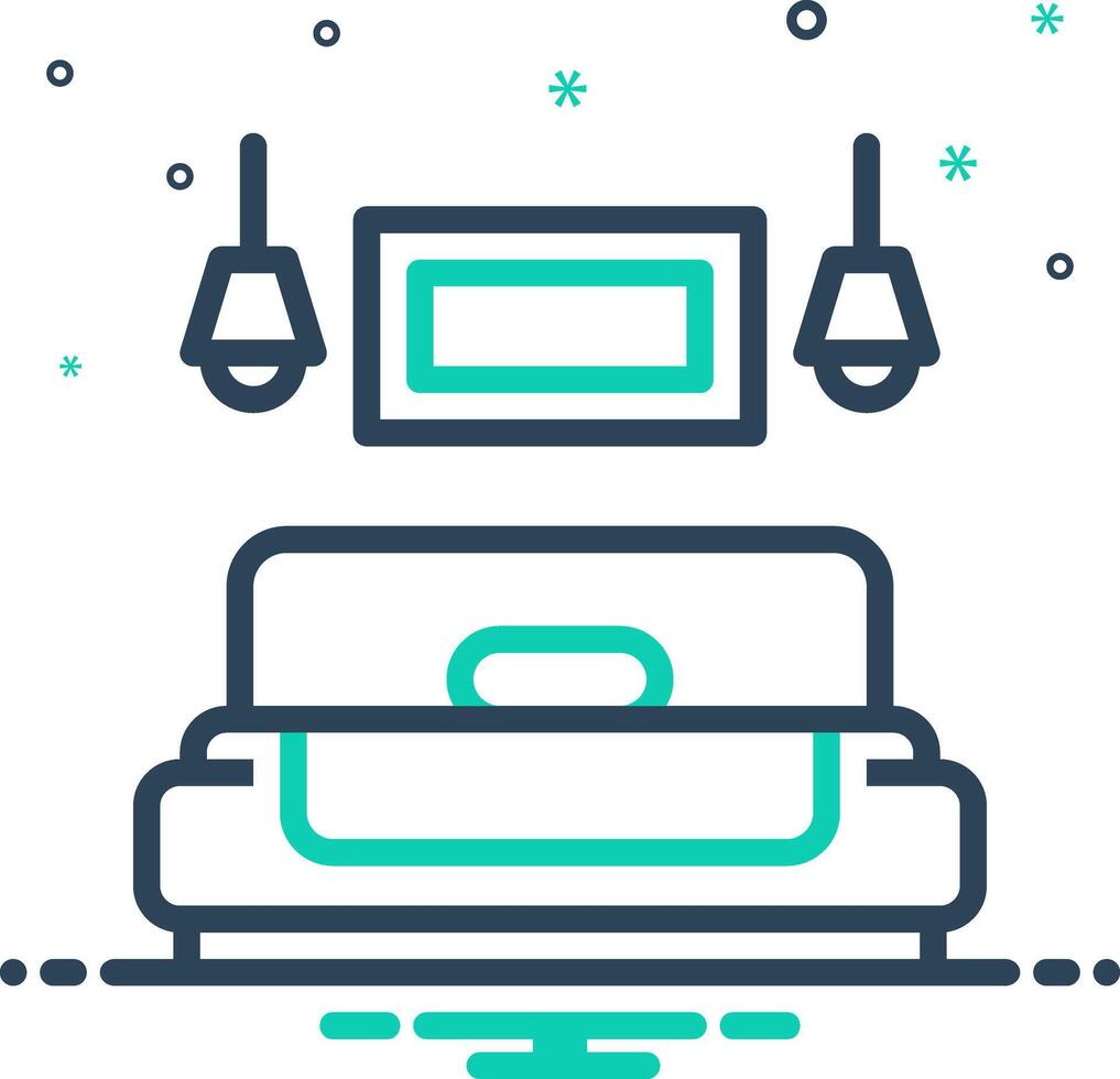 Mix icon for singal bed vector