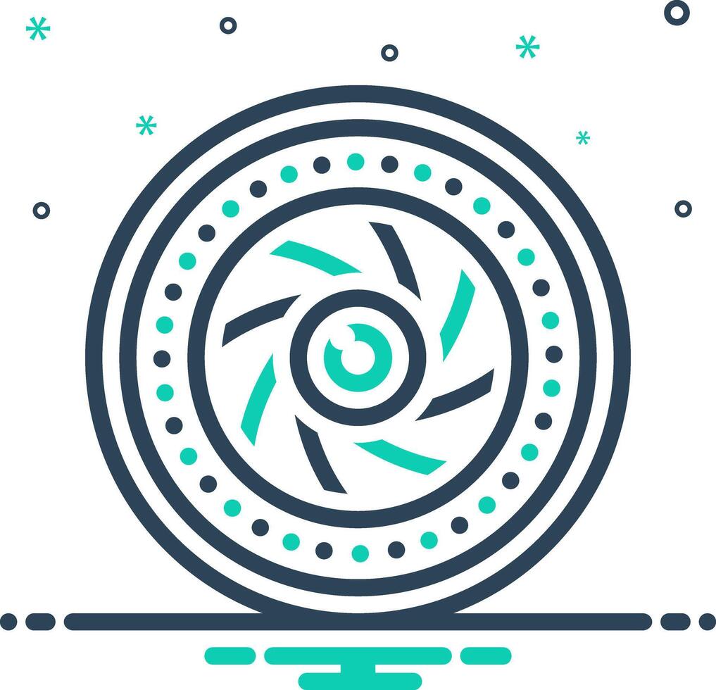 Mix icon for lens vector