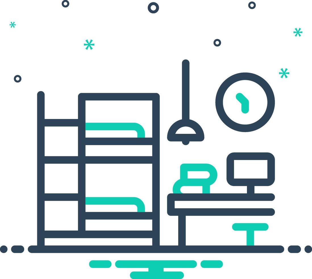 Mix icon for hostel vector