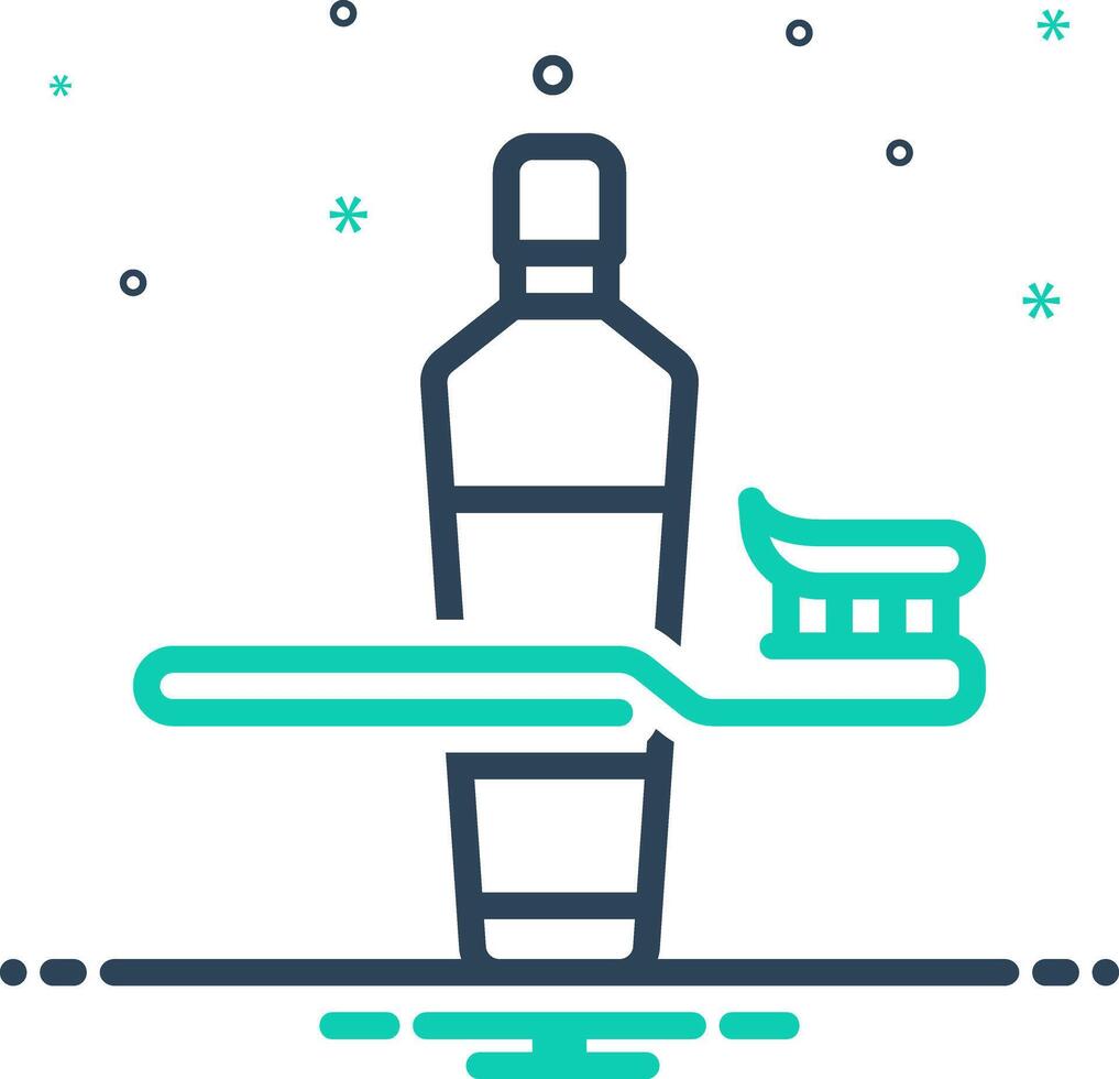 Mix icon for toothpaste vector