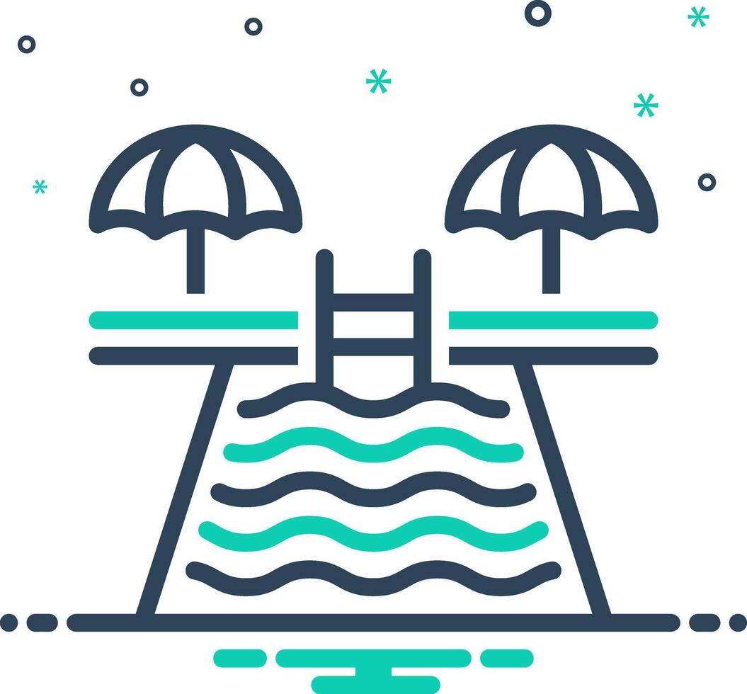Mix icon for pool vector