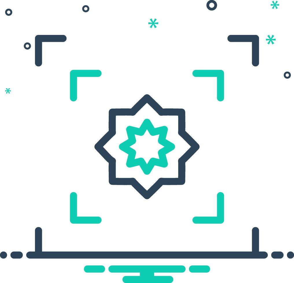 Mix icon for macro photo vector